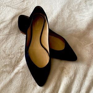 Black suede Chloe flats
